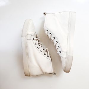 Ralph Lauren Purple Label White Leather High Top Sneaker - size 9.5